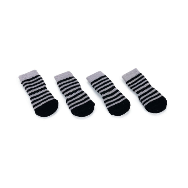 Karlie Doggy Socks Hundesocken 4er Set - Schwarz/Grau - L