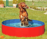 Karlie Doggy Pool - Hundepool faltbar, ohne Aufpumpen, 120 cm, Rot/Blau