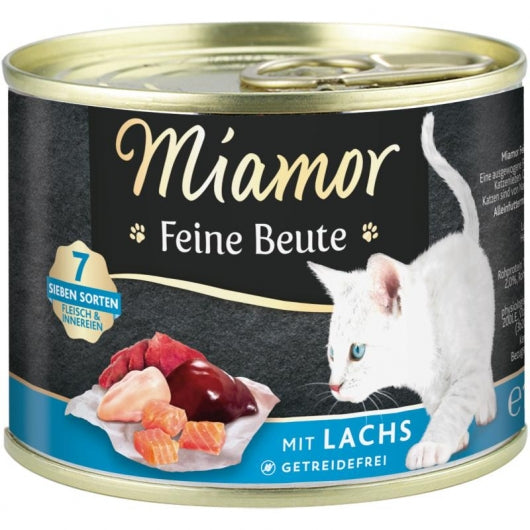 Miamor Dose Feine Beute Lachs - 185g – 12er-Pack