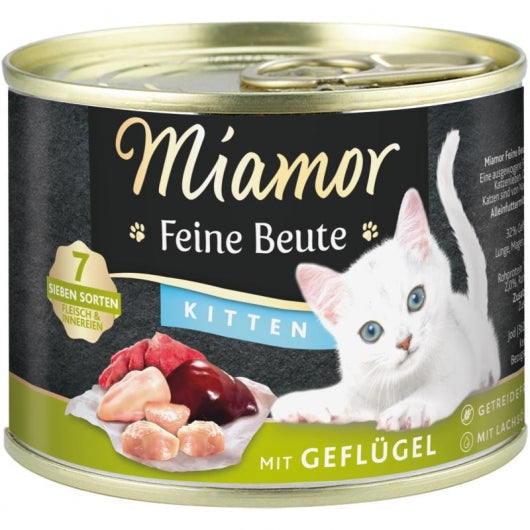 Miamor Dose Feine Beute Kitten Geflügel - 185g – 12er-Pack