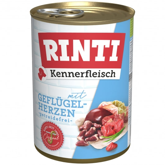 Rinti Kennerfleisch Geflügelherzen - 400 g – 24er-Pack
