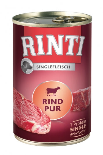 Rinti Singlefleisch Rind pur 400g – 12er-Pack