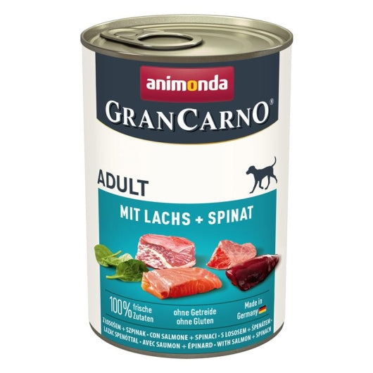 Animonda GranCarno Adult mit Lachs & Spinat - 400g – 6er-Pack