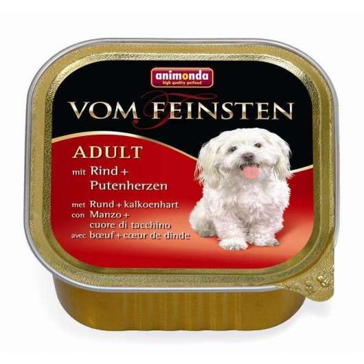 Animonda vom Feinsten Adult Rind & Putenherzen 150g – 22er-Pack