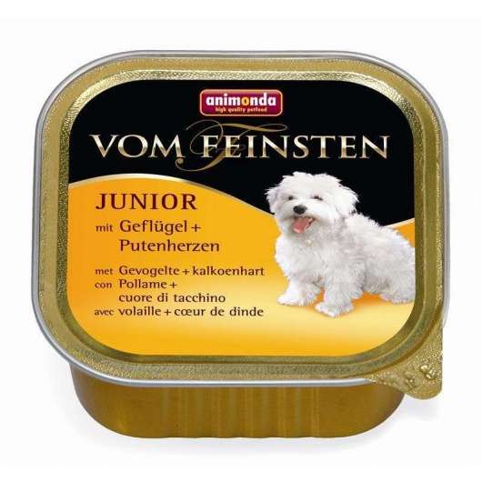 Animonda vom Feinsten Junior Geflügel & Putenherzen 150g – 22er-Pack