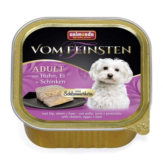 Animonda Dog Vom Feinsten Schlemmerkern mit Huhn, Ei & Schinken 150g – 22er-Pack