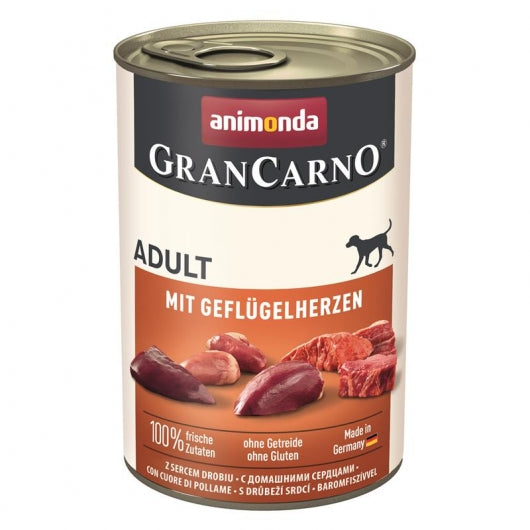 Animonda GranCarno Adult mit Geflügelherzen - 400 g – 6er-Pack