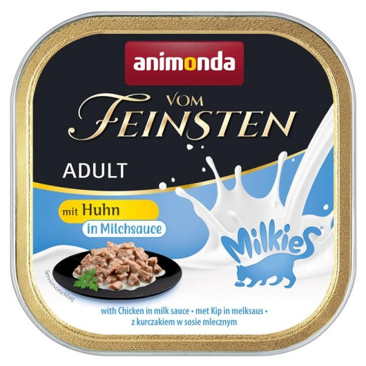 Animonda vom Feinsten Milkies Huhn in Milchsauce 100g – 32er-Pack