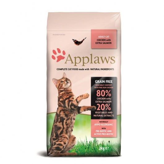 Applaws Katzentrockenfutter mit Hühnchen & Lachs - 2 kg