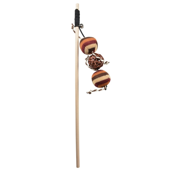 Duvoplus Cat Toy Spielangel Catchy knitted Bälle - braun