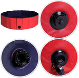 Karlie Doggy Pool - Hundepool faltbar, ohne Aufpumpen, 120 cm, Rot/Blau