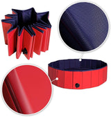 Karlie Doggy Pool - Hundepool faltbar, ohne Aufpumpen, 120 cm, Rot/Blau