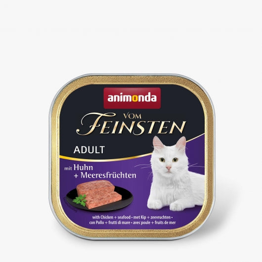 Animonda vom Feinsten Adult mit Huhn & Meeresfrüchte 100g – 32er-Pack