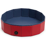 Karlie Doggy Pool - Hundepool faltbar, ohne Aufpumpen, 120 cm, Rot/Blau