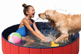 Karlie Doggy Pool - Hundepool faltbar, ohne Aufpumpen, 120 cm, Rot/Blau