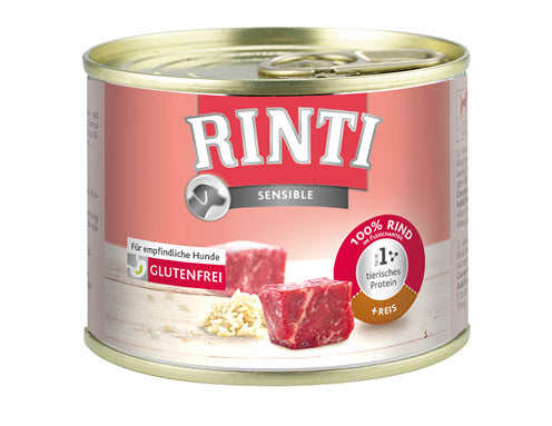 Rinti Sensible Rind & Reis - 185 g – 12er-Pack