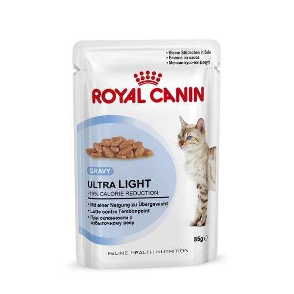 Royal Canin Ultra Light in Soße – Nassfutter für Katzen – Multipack 12 × 85 g