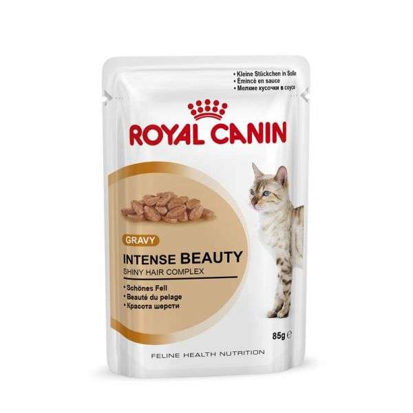 Royal Canin Intense Beauty in Soße – Nassfutter für Katzen – Multipack 12 × 85 g