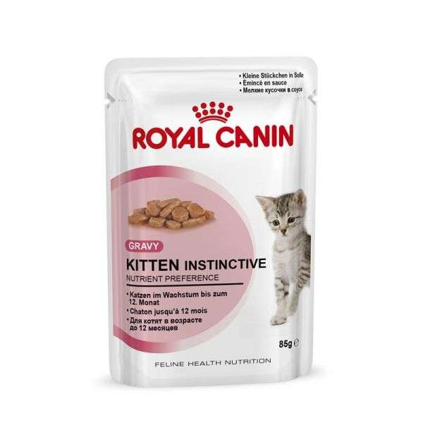 Royal Canin Kitten Instinctive in Soße – Nassfutter für Kätzchen – Multipack 12 × 85 g