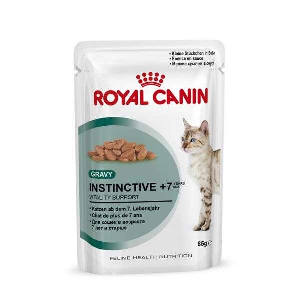 Royal Canin Instinctive +7 in Soße – Nassfutter für ältere Katzen – Multipack 12 × 85 g